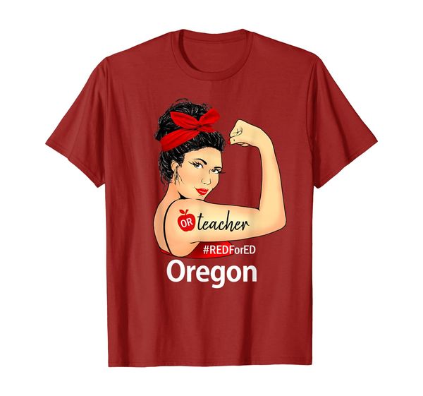 oregon red for ed shirt or red4ed rosie the riveter, White;black
oregon red for ed shirt or red4ed rosie the riveter, White;black