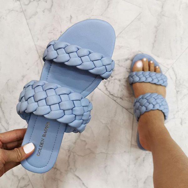 sandals summer double braid modern women 2021 flat slides leather fashion casual slip on woman outdoor beach shoes, Black
sandals summer double braid modern women 2021 flat slides leather fashion casual slip on woman outdoor beach shoes, Black