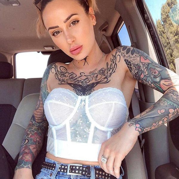 women camisole vest corset y2k harajuku hollow perspective white wrapped chest low cut sweet street vest female 210709
women camisole vest corset y2k harajuku hollow perspective white wrapped chest low cut sweet street vest female 210709