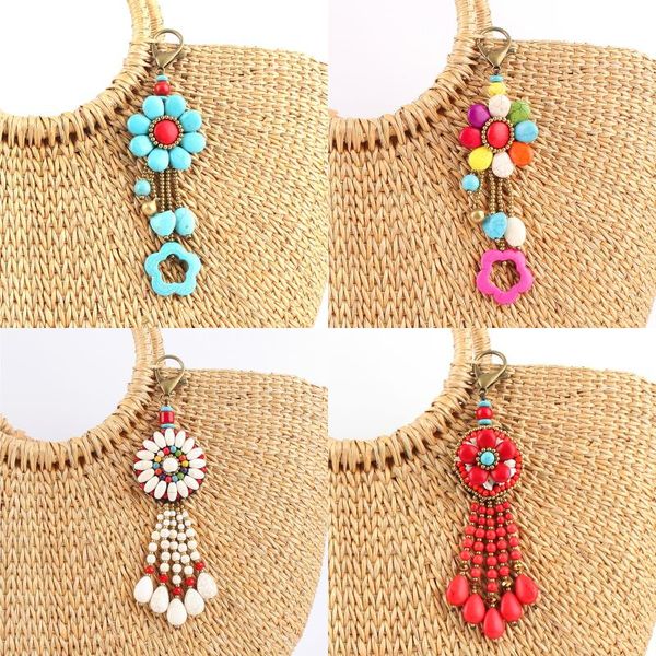 1Pc Dangling Tassels Keyring With Colorful Beads Flower Charms Pendant Keychain Car Bag Hanging Ornament Jewelry
1Pc Dangling Tassels Keyring With Colorful Beads Flower Charms Pendant Keychain Car Bag Hanging Ornament Jewelry