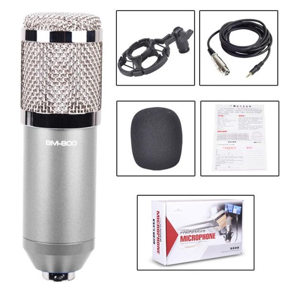 bm800 3.5mm dynamic condenser wired microphone mic sound studio for singing recording kit ktv karaoke with mount
bm800 3.5mm dynamic condenser wired microphone mic sound studio for singing recording kit ktv karaoke with mount