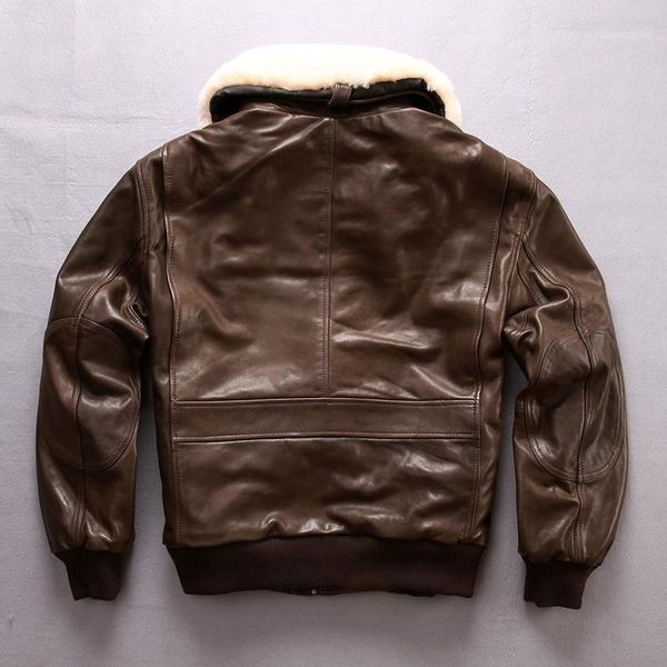 men's leather & faux 2021 brown military style usaf pilot jacket europe size xxl genuine natural sheepskin autumn a2 aviation coat, Black
men's leather & faux 2021 brown military style usaf pilot jacket europe size xxl genuine natural sheepskin autumn a2 aviation coat, Black