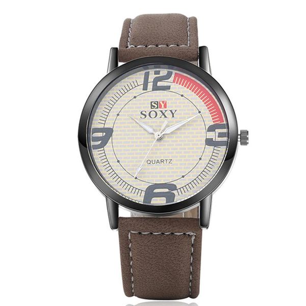 wristwatches soxy watch design wall dial leather men fashion casual sports quartz wristwatch hombre relojes women masculine saati, Slivery;brown
wristwatches soxy watch design wall dial leather men fashion casual sports quartz wristwatch hombre relojes women masculine saati, Slivery;brown