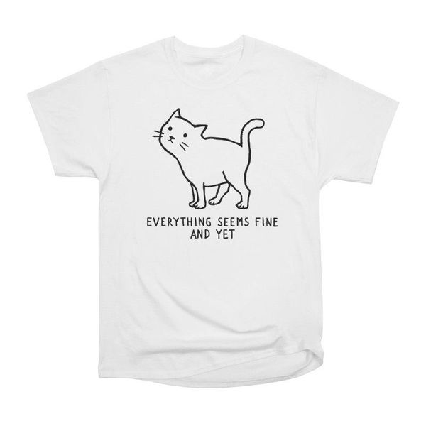 men's t-shirts everything seems fine t shirt plus size trend harajuku ulzzang 100% cotton unsummer t-shirt couple style, White;black
men's t-shirts everything seems fine t shirt plus size trend harajuku ulzzang 100% cotton unsummer t-shirt couple style, White;black