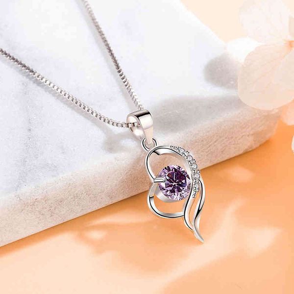 new 925 sterling silver women necklaces pendant blue white purple crystal zircon clavicle chain jewelry length 45cm
new 925 sterling silver women necklaces pendant blue white purple crystal zircon clavicle chain jewelry length 45cm