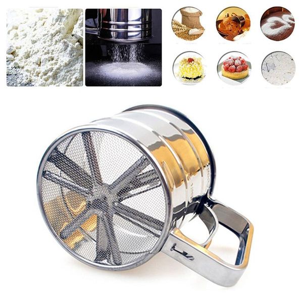 stainless steel shaker sieve cup mesh crank flour sifter with measuring scale icing sugar shape bakeware baking pastry tools &
stainless steel shaker sieve cup mesh crank flour sifter with measuring scale icing sugar shape bakeware baking pastry tools &