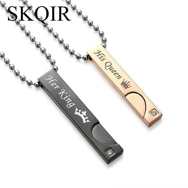 pendant necklaces diy fashion "her king & his queen" couple necklace clear cz love heart crown charms dangle stainless steel for w, Silver
pendant necklaces diy fashion "her king & his queen" couple necklace clear cz love heart crown charms dangle stainless steel for w, Silver