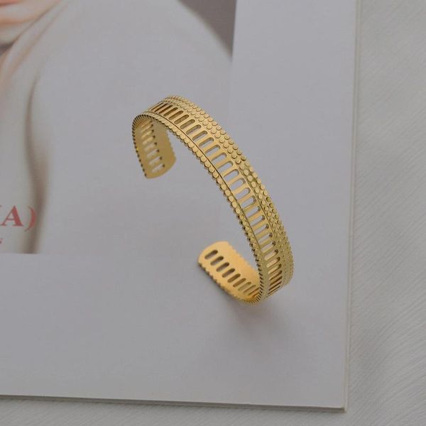 bangle allme simple hollow out floral chunky bangles for women mujer gold color stainless steel every day accessories, Black
bangle allme simple hollow out floral chunky bangles for women mujer gold color stainless steel every day accessories, Black