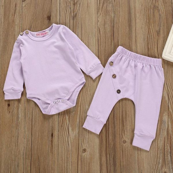 40# toddler kids clothing baby boy girls long-sleeved solid color buckle romper bodysuit + pants outfits sets ropa niña, White
40# toddler kids clothing baby boy girls long-sleeved solid color buckle romper bodysuit + pants outfits sets ropa niña, White
