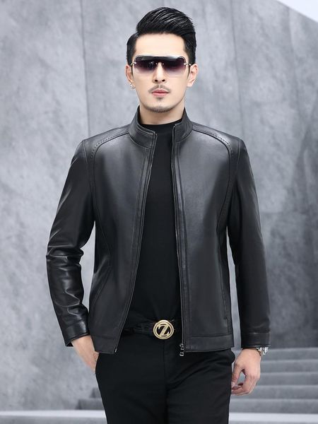 men's leather & faux spring 2022 autumn men jacket 100% genuine real sheep goat skin male bomber motorcycle biker man's coat cloth, Black
men's leather & faux spring 2022 autumn men jacket 100% genuine real sheep goat skin male bomber motorcycle biker man's coat cloth, Black