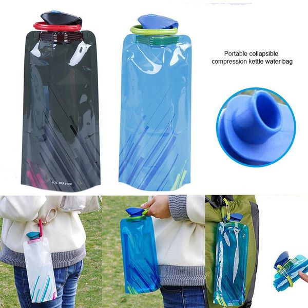 hydration packs reusable 700ml sports travel portable collapsible folding drink water bottle kettle outdoor bpa free
hydration packs reusable 700ml sports travel portable collapsible folding drink water bottle kettle outdoor bpa free