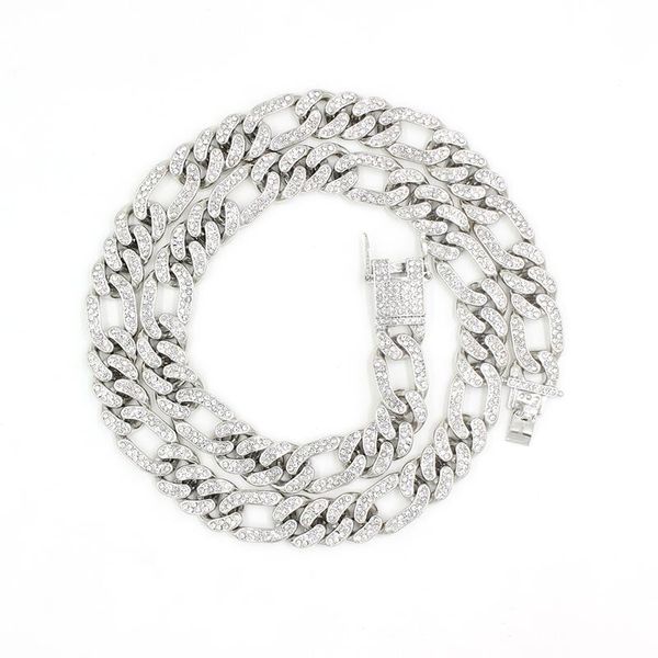 chains mens womens cuban chain necklace hip hop jewelry 13mm iced out curb gold plated figro rhinestone gifts, Silver
chains mens womens cuban chain necklace hip hop jewelry 13mm iced out curb gold plated figro rhinestone gifts, Silver