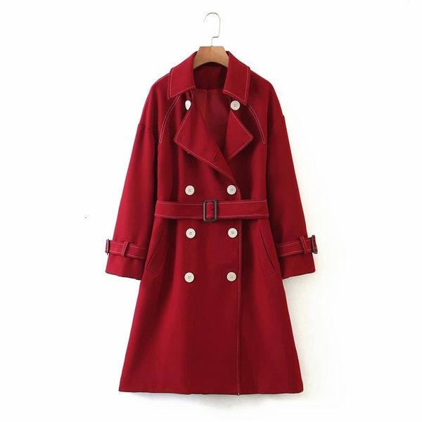 women's jackets women autumn fashion double breasted long coat outwear female stylish european style red with belt femme d9bz, Black;brown
women's jackets women autumn fashion double breasted long coat outwear female stylish european style red with belt femme d9bz, Black;brown