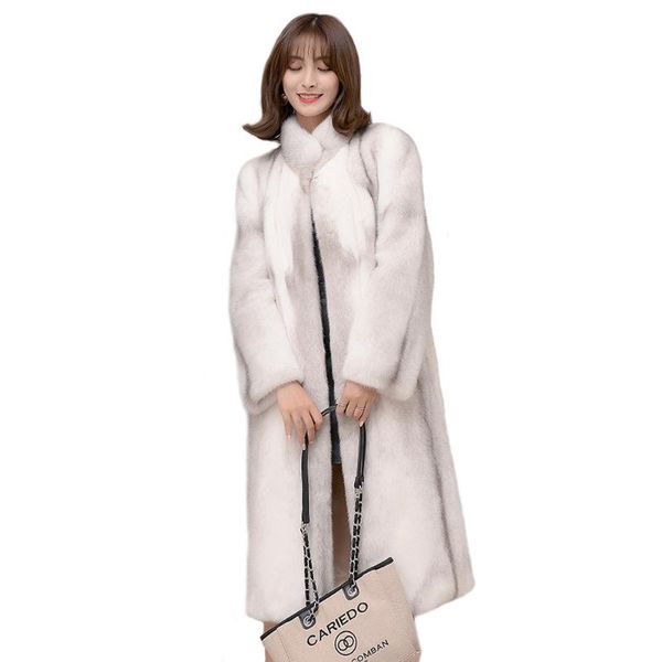 women's fur & faux 2021 luxurious mink jacket women elegant genuine coat long white belt real outerwear stand collar winter autumn, Black
women's fur & faux 2021 luxurious mink jacket women elegant genuine coat long white belt real outerwear stand collar winter autumn, Black