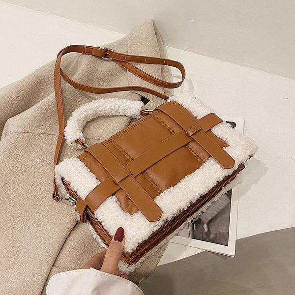 evening bags elegant female plush tote bag 2021 pu leather women's designer handbag contrast color shoulder messenger
evening bags elegant female plush tote bag 2021 pu leather women's designer handbag contrast color shoulder messenger