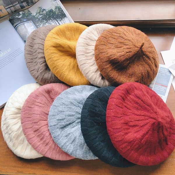 berets beret female autumn and winter versatile bow korean solid color japanese octagonal painter hat, Blue;gray
berets beret female autumn and winter versatile bow korean solid color japanese octagonal painter hat, Blue;gray