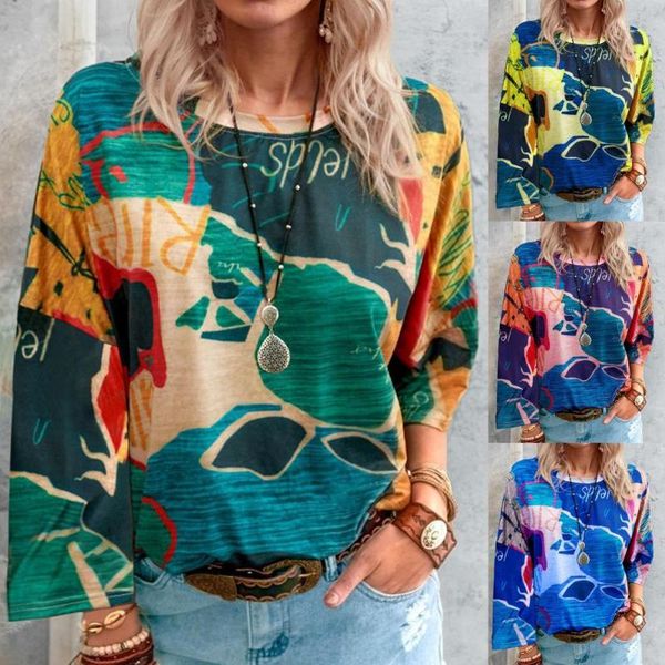 women's blouses & shirts women ethnic map print long sleeve t-shirt summer autumn for party, White
women's blouses & shirts women ethnic map print long sleeve t-shirt summer autumn for party, White