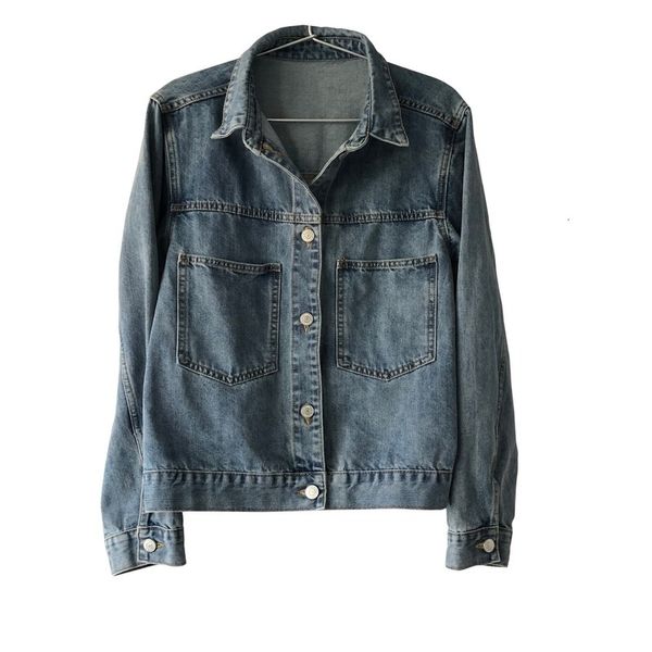 2021 new women's lapel denim jacket, loose, casual, long sleeve, cotton, single button, spring autumn series tubc, Black;brown
2021 new women's lapel denim jacket, loose, casual, long sleeve, cotton, single button, spring autumn series tubc, Black;brown