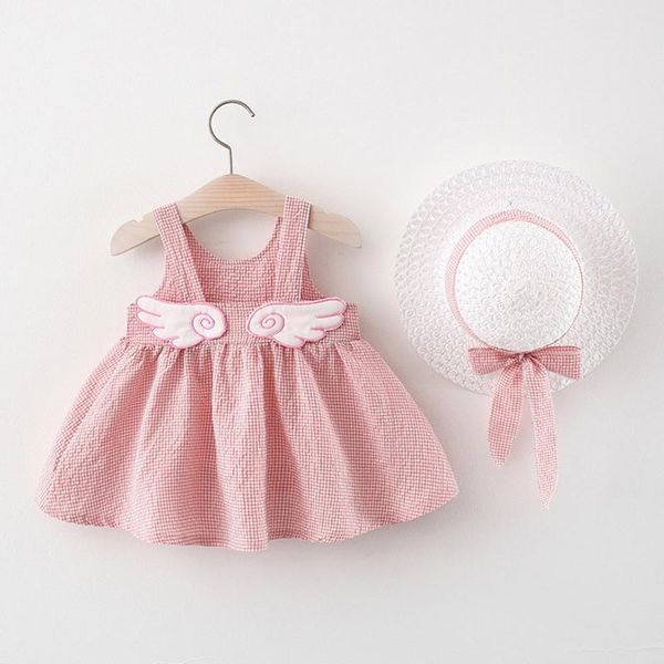 girl's dresses toddler baby kids girls dress clothing plaid princess wing straw cap hat outfits set party for girl summer, Red;yellow
girl's dresses toddler baby kids girls dress clothing plaid princess wing straw cap hat outfits set party for girl summer, Red;yellow