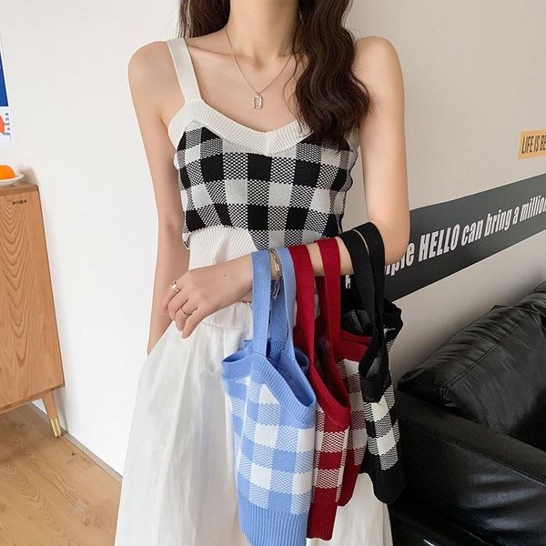 women's tanks & camis hirigin europe and the united states 2021 summer wear design sense of girl plaid bottom bra short top, White
women's tanks & camis hirigin europe and the united states 2021 summer wear design sense of girl plaid bottom bra short top, White