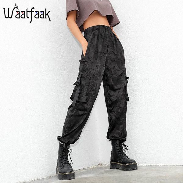 women's pants & capris waatfaak streetwear black sweat pockets full length loose casual woman cargo high waist korean ladies trouser jo, Black;white
women's pants & capris waatfaak streetwear black sweat pockets full length loose casual woman cargo high waist korean ladies trouser jo, Black;white