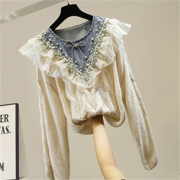 upper deck frizzy artisanal woman denim seam round collar gauze frilly casual pullover loose nightgown ladies ex3i, White;black
upper deck frizzy artisanal woman denim seam round collar gauze frilly casual pullover loose nightgown ladies ex3i, White;black