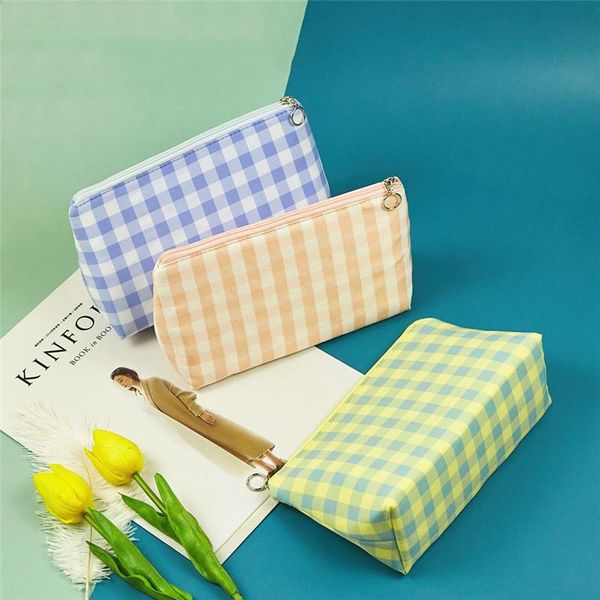 cosmetic bags & cases korean plaid bag portable makeup travel large toiletry cotton fabric make up organizer female beauty case
cosmetic bags & cases korean plaid bag portable makeup travel large toiletry cotton fabric make up organizer female beauty case