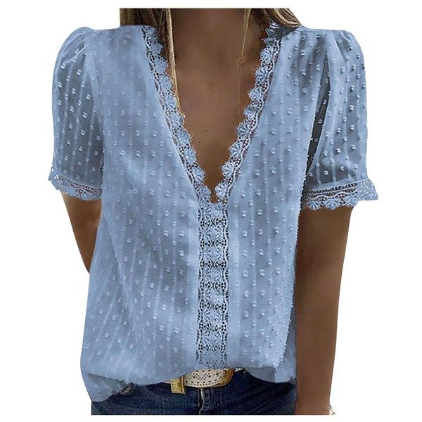 women's blouses & shirts 3xl v-neck lace shirt blouse spring summer short sleeve ladies casual women solid pullover blusa streetwe, White
women's blouses & shirts 3xl v-neck lace shirt blouse spring summer short sleeve ladies casual women solid pullover blusa streetwe, White