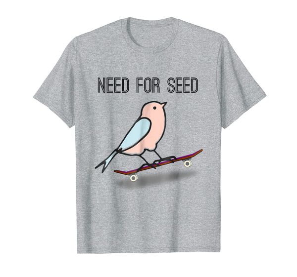 need for seed bird skating birb tee shirt for skateboarding, White;black
need for seed bird skating birb tee shirt for skateboarding, White;black