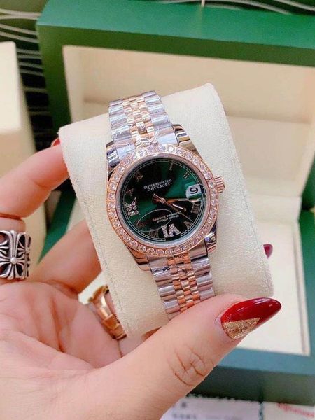 wristwatches luxury watch full diamond rlx women waterproof female mechanical stainless steel automatic wristwatch, Slivery;brown
wristwatches luxury watch full diamond rlx women waterproof female mechanical stainless steel automatic wristwatch, Slivery;brown