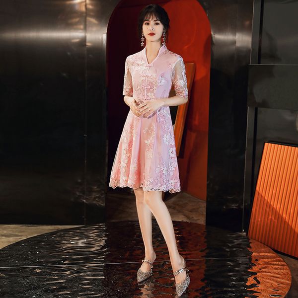 pink elegant v-neck lace a-line dress women exquisite flower embroidery cheongsam sweet formal party gown s-4xl dxiv, Blue;red
pink elegant v-neck lace a-line dress women exquisite flower embroidery cheongsam sweet formal party gown s-4xl dxiv, Blue;red