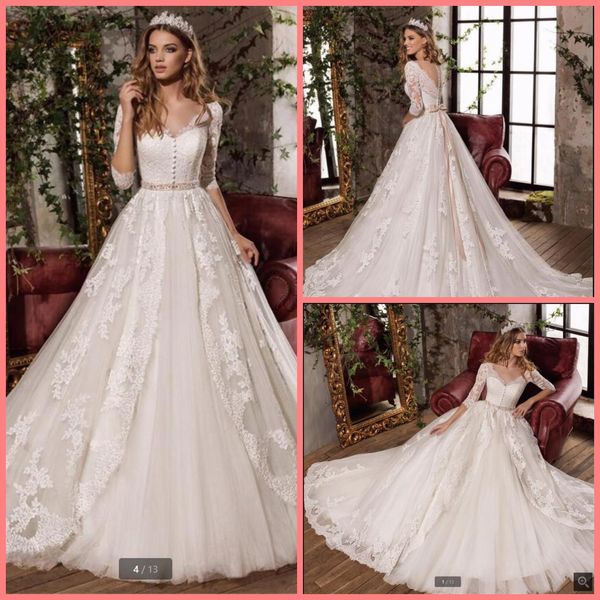 2021 vestido de festa white tulle ball gown wedding dress half sleeve lace appliques beaded sequins princess v neck bride dresses illusion b
2021 vestido de festa white tulle ball gown wedding dress half sleeve lace appliques beaded sequins princess v neck bride dresses illusion b