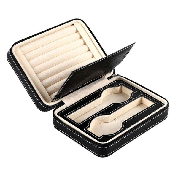 watch boxes & cases travel portable jewelry box earrings storage bag watches collector organizer holder, Black;blue
watch boxes & cases travel portable jewelry box earrings storage bag watches collector organizer holder, Black;blue