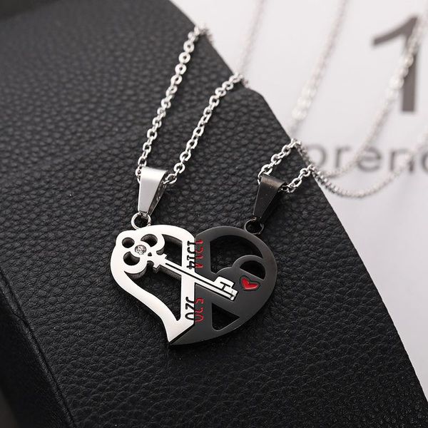 pendant necklaces couple necklace broken heart 2 pcs key locket dad mom love you double color friends family lovers jewelry gift, Silver
pendant necklaces couple necklace broken heart 2 pcs key locket dad mom love you double color friends family lovers jewelry gift, Silver