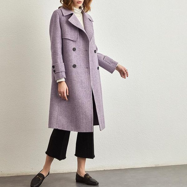 women's wool & blends wind coat female long double-sided han edition zero cashmere woolen cloth in the fall and winter of 2021, Black
women's wool & blends wind coat female long double-sided han edition zero cashmere woolen cloth in the fall and winter of 2021, Black