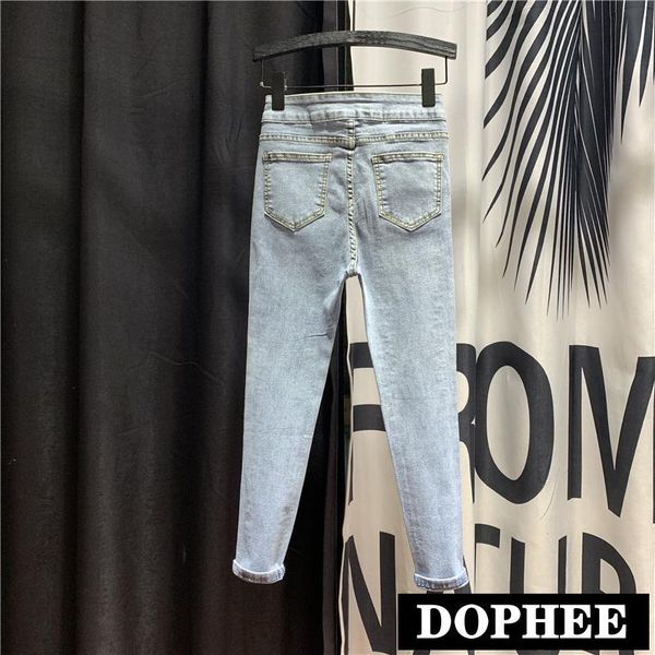 women's jeans european slim button pencil pants 2021 spring heavy rhinestone skinny retro denim drill jean femme, Blue
women's jeans european slim button pencil pants 2021 spring heavy rhinestone skinny retro denim drill jean femme, Blue