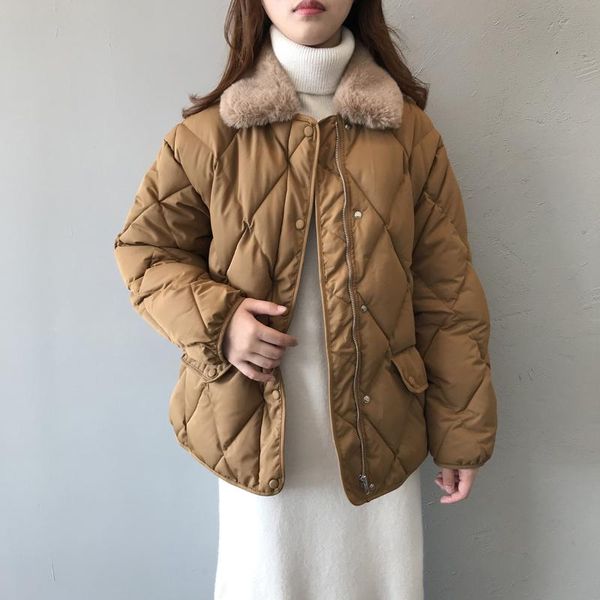 women's jackets obrix korean style female sweet jacket fur collar single breasted loose casual streetwear outerwear for women, Black;brown
women's jackets obrix korean style female sweet jacket fur collar single breasted loose casual streetwear outerwear for women, Black;brown