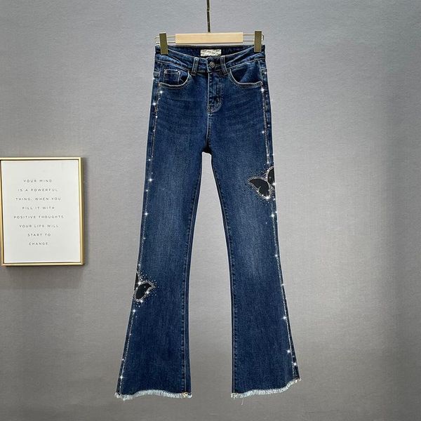 women's jeans fashion 2021 spring and autumn high waisted denim pants rhinestone stretch jean trousers female trouser, Blue
women's jeans fashion 2021 spring and autumn high waisted denim pants rhinestone stretch jean trousers female trouser, Blue
