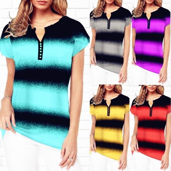 women's t-shirt women tees female 2021 big large strip summer beboho casual femme button ladies t shirts plus sizes, White
women's t-shirt women tees female 2021 big large strip summer beboho casual femme button ladies t shirts plus sizes, White