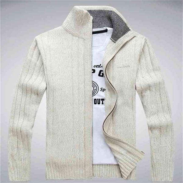 men's winter sweater casual knitted cardigan jackets thick warm clothing cashmere coats outerwear male knit 210918, White;black
men's winter sweater casual knitted cardigan jackets thick warm clothing cashmere coats outerwear male knit 210918, White;black