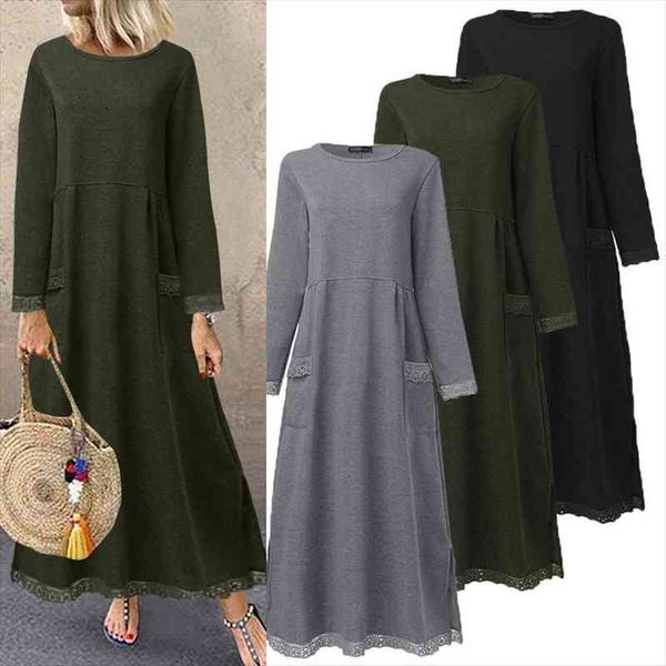 fashion womens autumn sundress zanzea lace patchwork sweatshirts dress female hoodies maxi vestidos pullover, Black;gray
fashion womens autumn sundress zanzea lace patchwork sweatshirts dress female hoodies maxi vestidos pullover, Black;gray