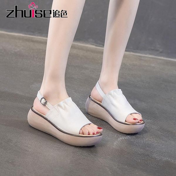 sandals women 2021 summer thick-soled increase style retro leather single shoes casual and slippers, Black
sandals women 2021 summer thick-soled increase style retro leather single shoes casual and slippers, Black