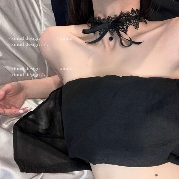 xinud cat series han mei bow necklace black hollow lace neckband collar choker, Silver
xinud cat series han mei bow necklace black hollow lace neckband collar choker, Silver