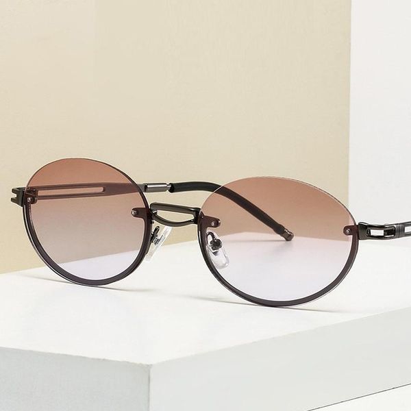 sunglasses women's oval rimless lady metal gradient shades for women driving glasses sonnenbrille zonnebril dames, White;black
sunglasses women's oval rimless lady metal gradient shades for women driving glasses sonnenbrille zonnebril dames, White;black
