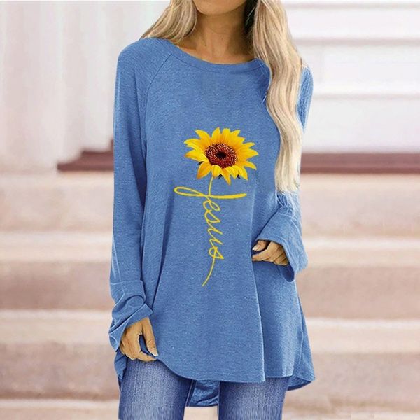 fashion oversize women suower print long mouw losse around the neck t-shirt female football mujer camisetas r1, White
fashion oversize women suower print long mouw losse around the neck t-shirt female football mujer camisetas r1, White
