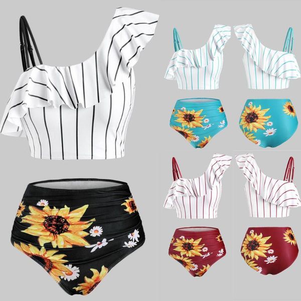 high elasticity women sunflower print bikini swimsuit push-up padded plus size overlay two piece high waisted bathing suits
high elasticity women sunflower print bikini swimsuit push-up padded plus size overlay two piece high waisted bathing suits