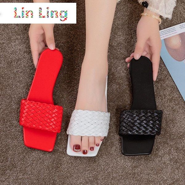 weaving beach slippers women summer casual open toe flat heel red pu leather sandals woman comfort outdoor slides mujer, Black
weaving beach slippers women summer casual open toe flat heel red pu leather sandals woman comfort outdoor slides mujer, Black
