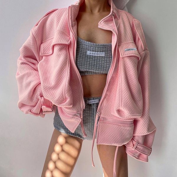 2021 new casual pocket drawstring two pieces set women autumn stand collar coat and long pant suit solid outfit streetwear rwo3, Gray
2021 new casual pocket drawstring two pieces set women autumn stand collar coat and long pant suit solid outfit streetwear rwo3, Gray