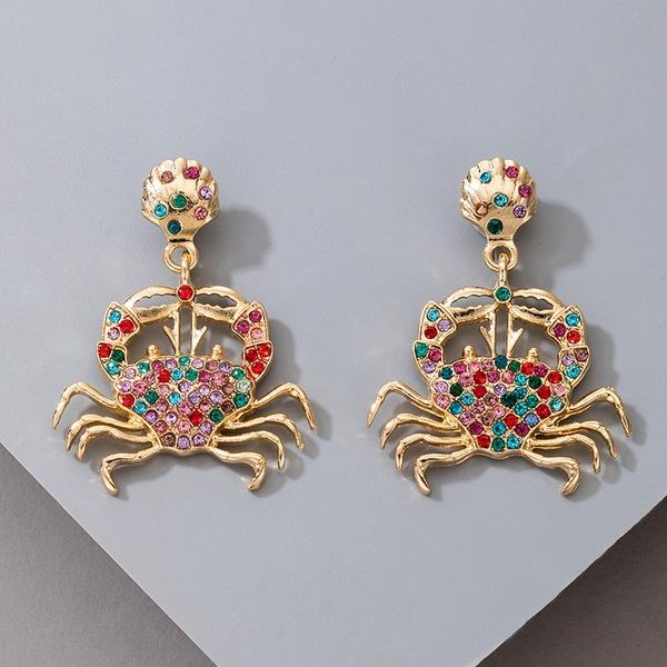 bohemian crab drop earrings for women colorful rhinestone shell hollow geometric summer jewelry accessories, Silver
bohemian crab drop earrings for women colorful rhinestone shell hollow geometric summer jewelry accessories, Silver