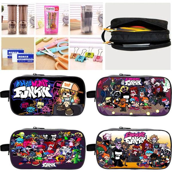 cosmetic bags & cases video game friday night funkin pencil case kids cartoon pen bag double-layer stationery makeup students
cosmetic bags & cases video game friday night funkin pencil case kids cartoon pen bag double-layer stationery makeup students